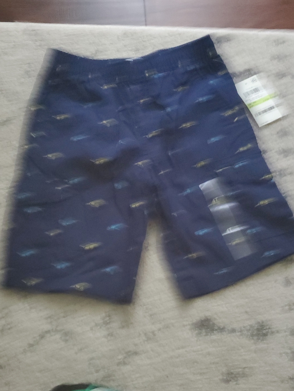 Navy Blue Printed Boys Shorts Size 4 New Witg Tags